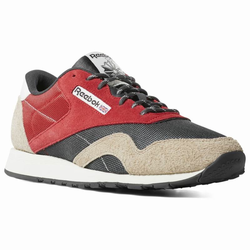 Tenisi Reebok Classic Nylon Barbati Rosii/Gri/Bej Romania UX7365JD